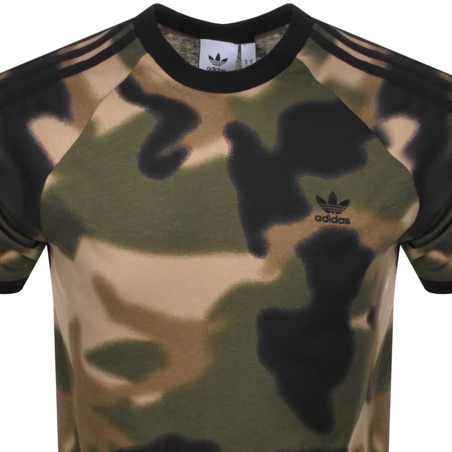 Alternative Image for Productadidas Originals 3 Stripe T Shirt Green2